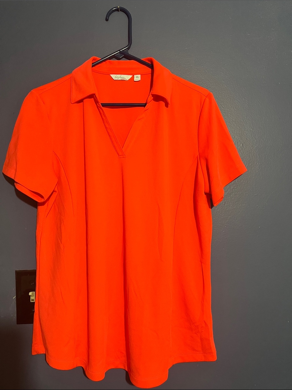 Lady Hagen Orange Short-Sleeve Polo Tunic